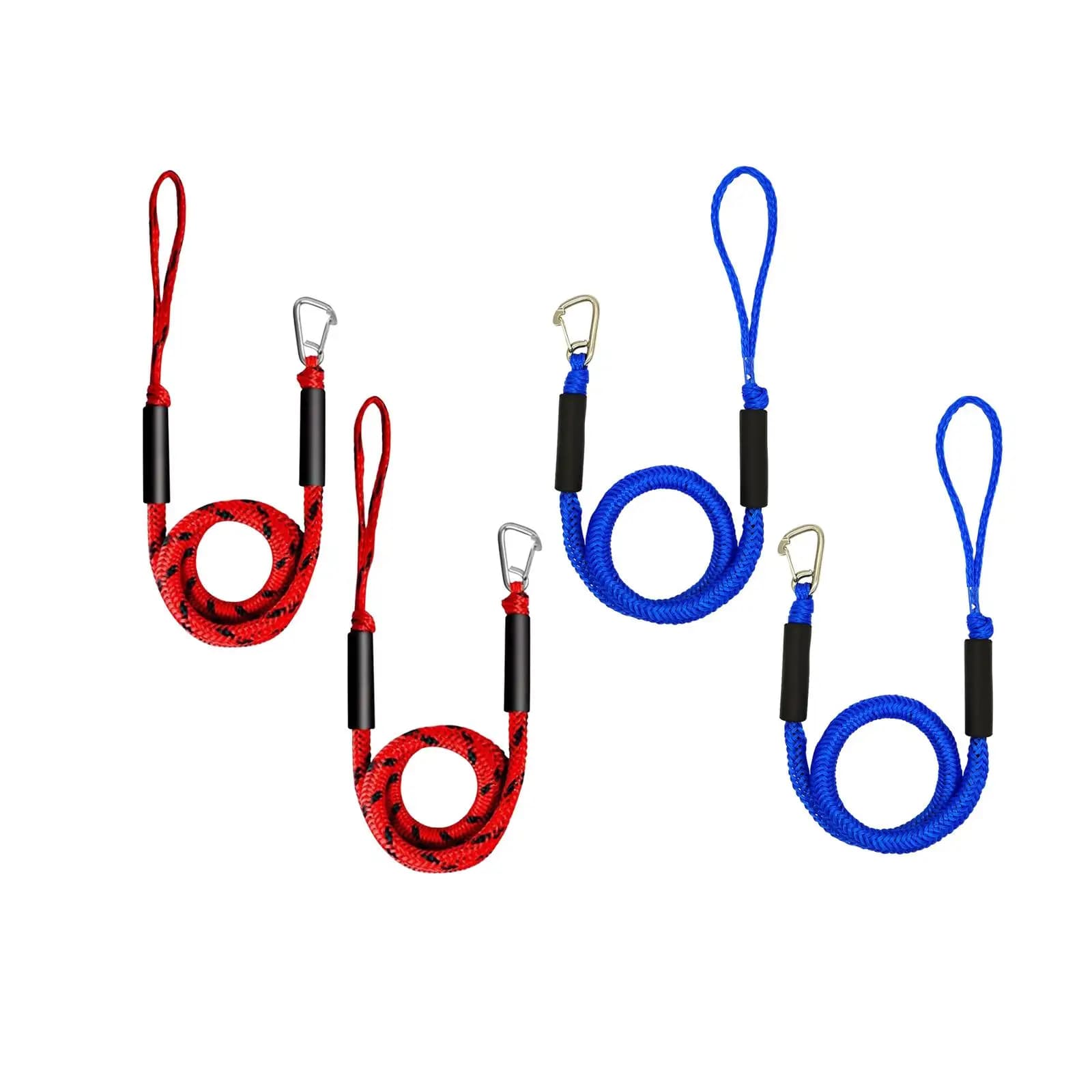 2 Pezzi Bungee Dock Line per Barche 4ft con Corde Imbottiture Accessori Riutilizzabili in Nylon Fascette per Barche per Gommone Barca Kayak
