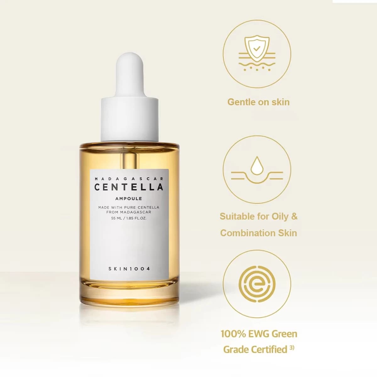 SKIN1004 Air Fit Sun Cream SPF50 50ml and Centella Ampoule 55ml Lightweight Calming Moisturizing Face Care Duo With Box Gifts