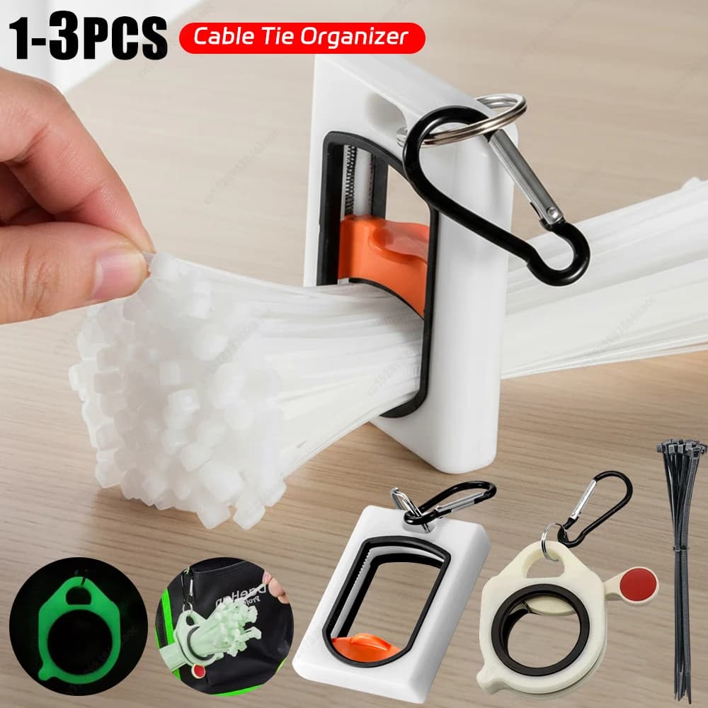 1-3PCS Organizzatore per fascette per cavi Glow In The Dark Supporto per fascette per cavi in plastica Supporto per organizer multiuso per uso interno ed esterno
