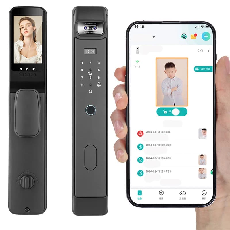 EGFirtor 3D Riconoscimento facciale Smart Door Lock Impronta digitale WIFI APP Telecomando Cancello di sicurezza domestica Serratura elettronica