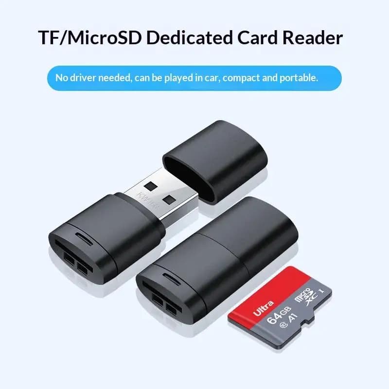 1/5Pcs Portable Memory Card Reader Adapter USB2.0 Mini TF Card High Speed Memory Card Reader With TF Card Slot MaxCompatible 2TB
