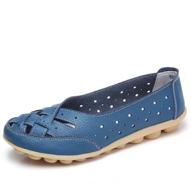 Sandali estivi da donna 100% pelle, taglie grandi 34-44, nuovo stile 2025, alla moda, comodi e casual, mocassini sportivi