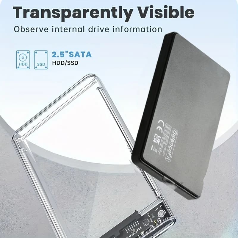 2.5" SATA USB3.1 HDD Enclosure Mobile Hard Drive Cases for SSD External Storage HDD 5 Gbps 4TB SSD Box Sata to USB 3.0 Case