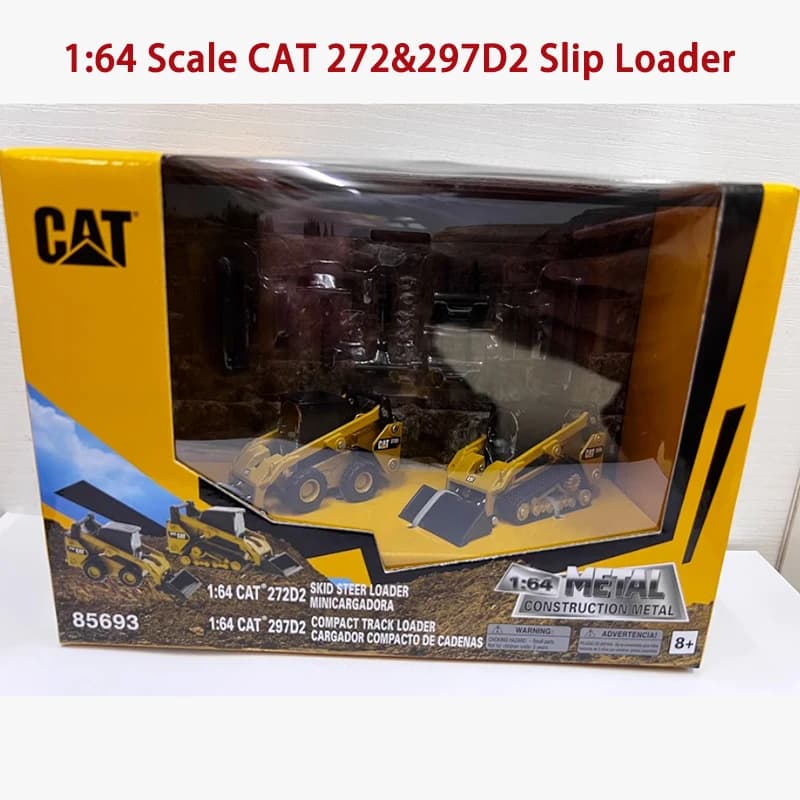 DM Diecast Scala 1:64 CAT 272 e 297D2 Slip Loader Lega di Ingegneria Modello di Auto 85693 Collezione Display Statico Ornamenti Regalo Giocattolo