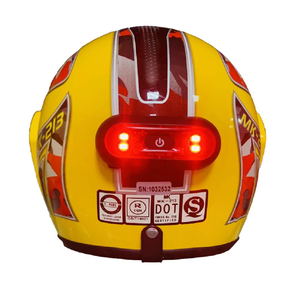 Fanale posteriore per casco da bicicletta per moto Fanale posteriore per casco USB ricaricabile Segnale di sicurezza Lampada di avvertimento Lampada posteriore a LED impermeabile