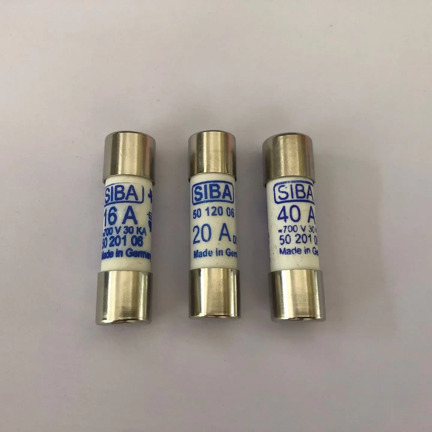 Tubo fusibile SIBA 5020106 700 V 14x51 mm 14*51 mm 10 A/16 A/20 A/25 A/32 A/40/50 A/63 A 5011806