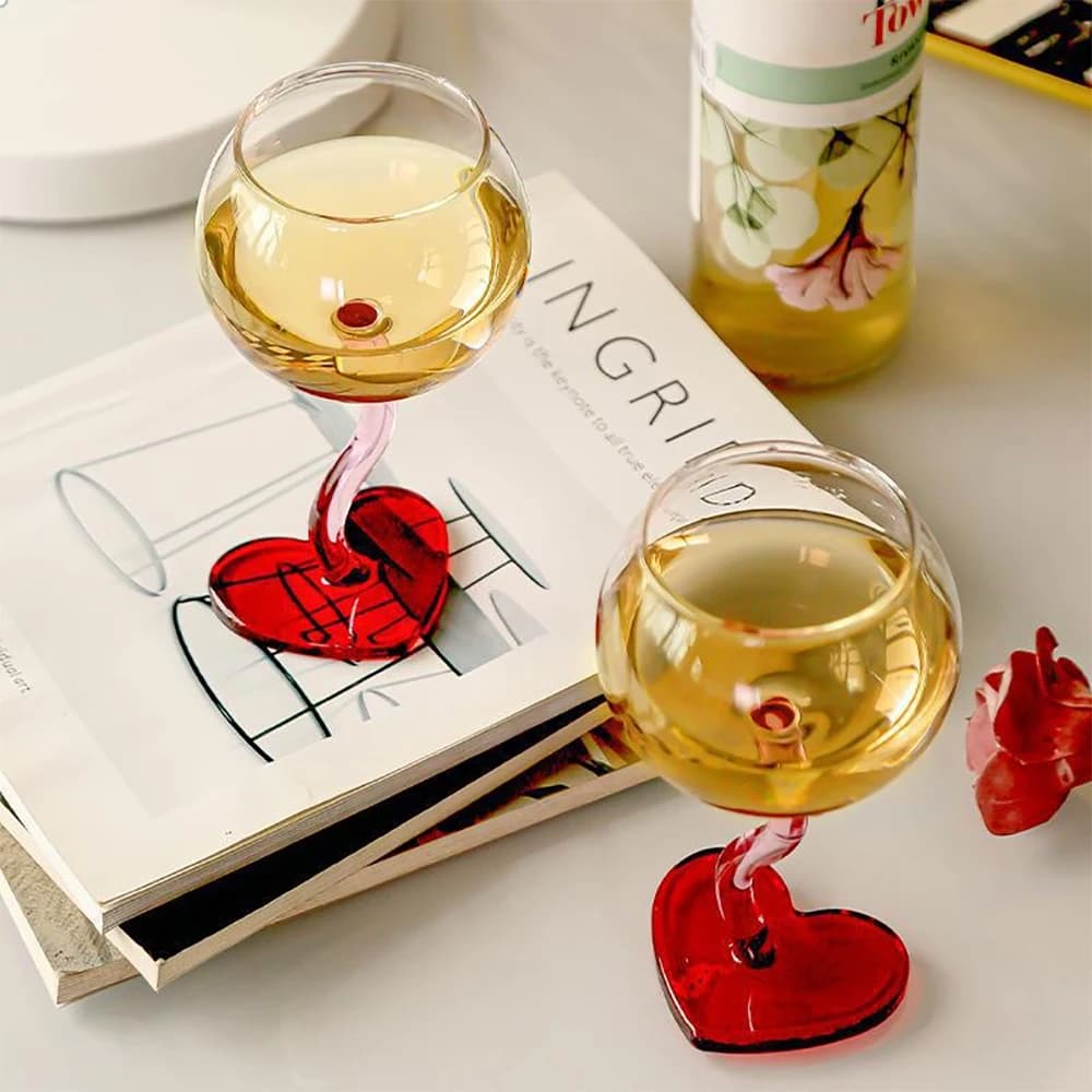 Bicchiere da vino bianco ad alta estetica e cura, bicchiere da vino rosso, regalo di nozze di San Valentino di lusso leggero per la casa.zwq