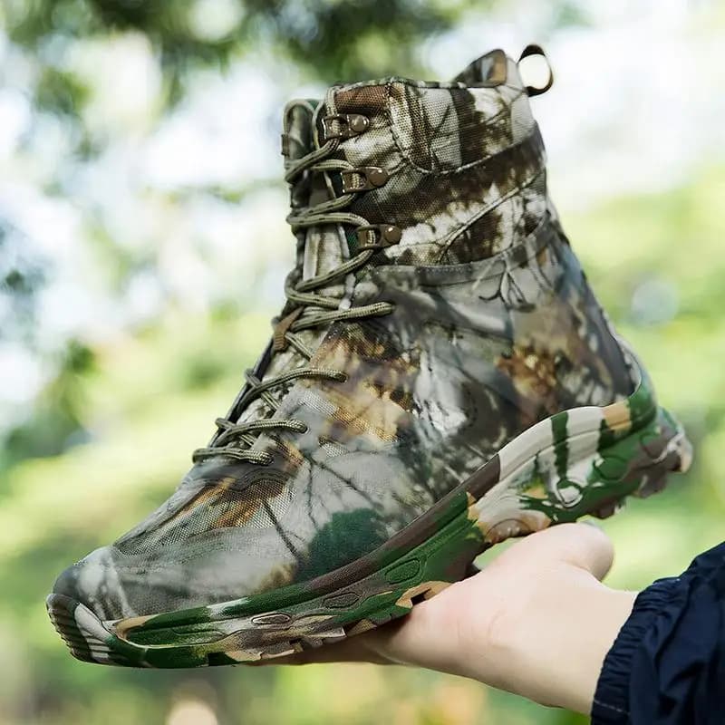 Stivali da deserto nella giungla da uomo Stivali da allenamento dal taglio alto Scarpe da trekking resistenti Stivali da esterno
