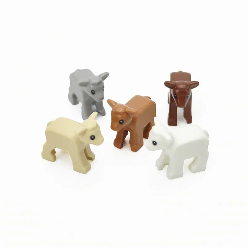 Compatibile con LEGO Nuovi Animali da Fattoria: Cervo Sika/Pecora/Capra/Agnello/Cucciolo MOC, Blocchi da Costruzione, Giocattoli in Mattoncini per Zoo e Pascolo