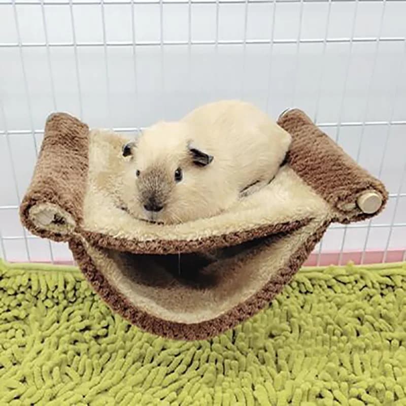 Amaca per Animali Domestici in Peluche Doppio Spessore, Cuccia Sospesa Calda, Sacco a Pelo per Piccoli Animali, Casetta per Criceti, Letto Sospeso per Alberi
