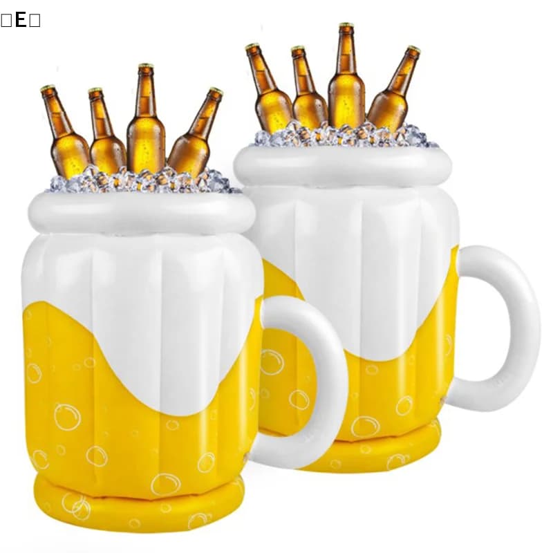 Bicchieri Gonfiabili in PVC per Birra, Raffreddatori per Bevande, Giochi d'Acqua Estivi da Spiaggia, Secchielli per Ghiaccio, Bicchieri per Bevande Fredde per Casa, Bar e Feste