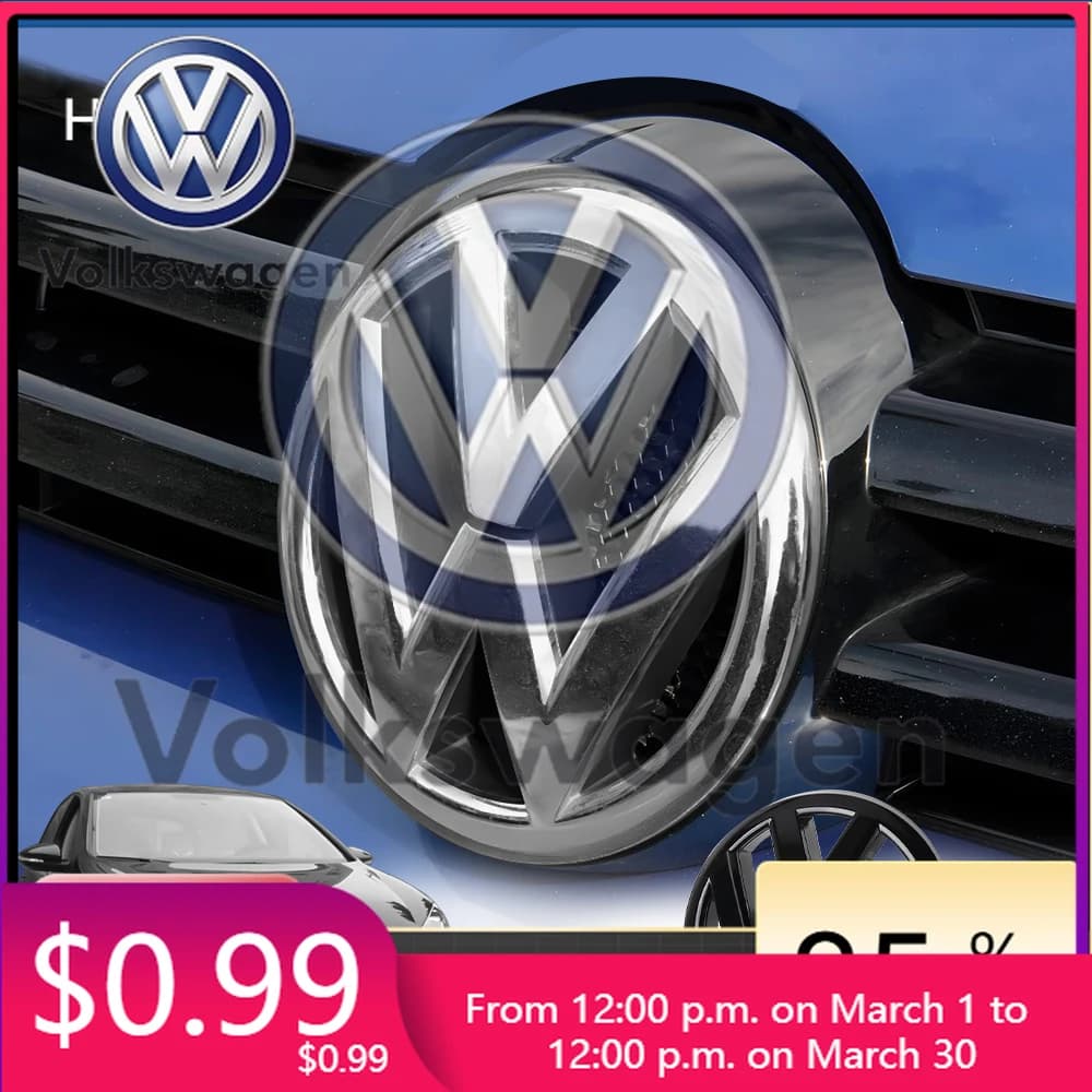 Auto Accessories for VOLKSWAGEN VW, Set of 1 Piece, Original Logo for Front Grid and Baggage Cover, Decoration for Volkswagen VW G