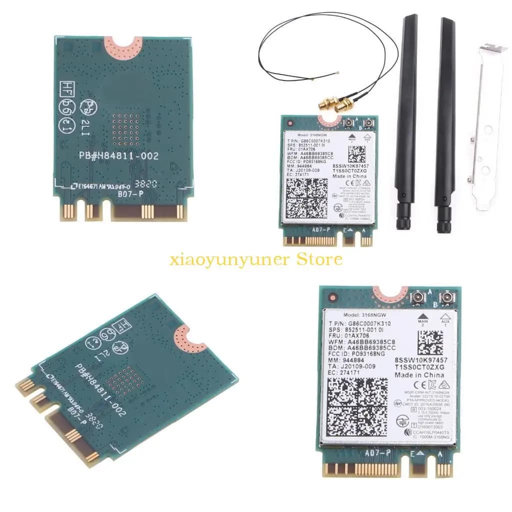 P9JB WiFi AC 3168NGW 802.11ac NGFF per desktop scheda M.2 Adattatore 4.2 compatibile con BT