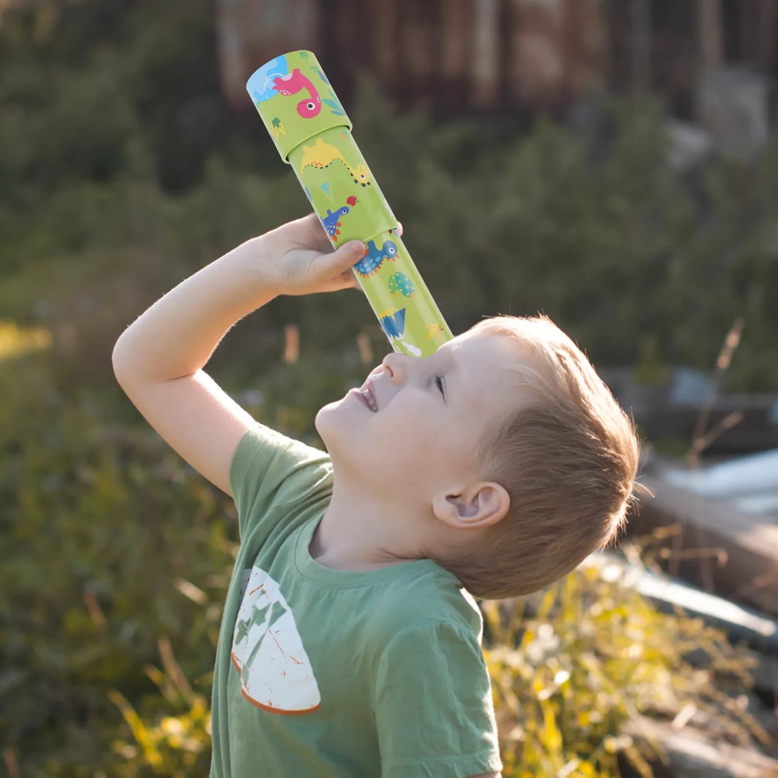 Telescopio scientifico per bambini, in ferro, per esterni, a tubo singolo, per esperimenti educativi, giocattolo didattico