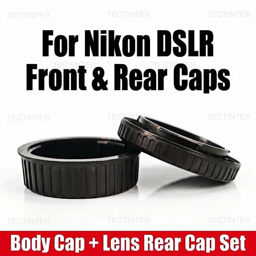 Camera Body Cap + Rear Lens Cap for Canon & Nikon Protector Cover Case Set Replacement for Camera Accessories