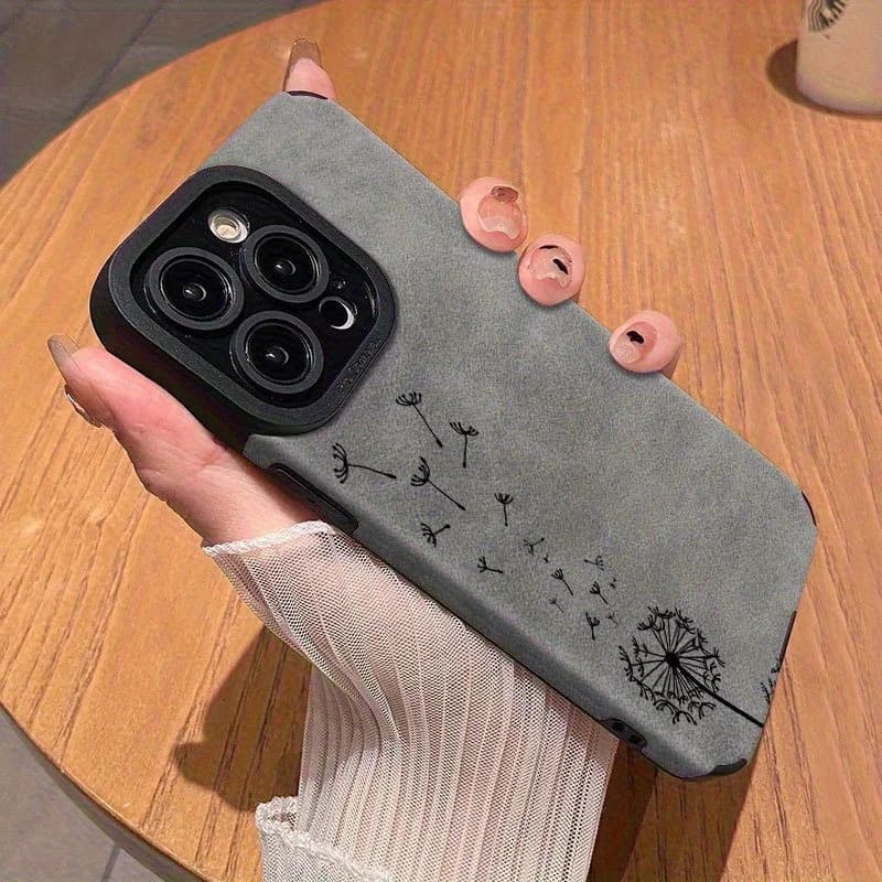 Fashion Silicone Case For iPhone 17 16 14 13 12 7 11 Pro Max 16 15 Plus X XR XS Max Fur Leather Full Lens Protection Cases Cover