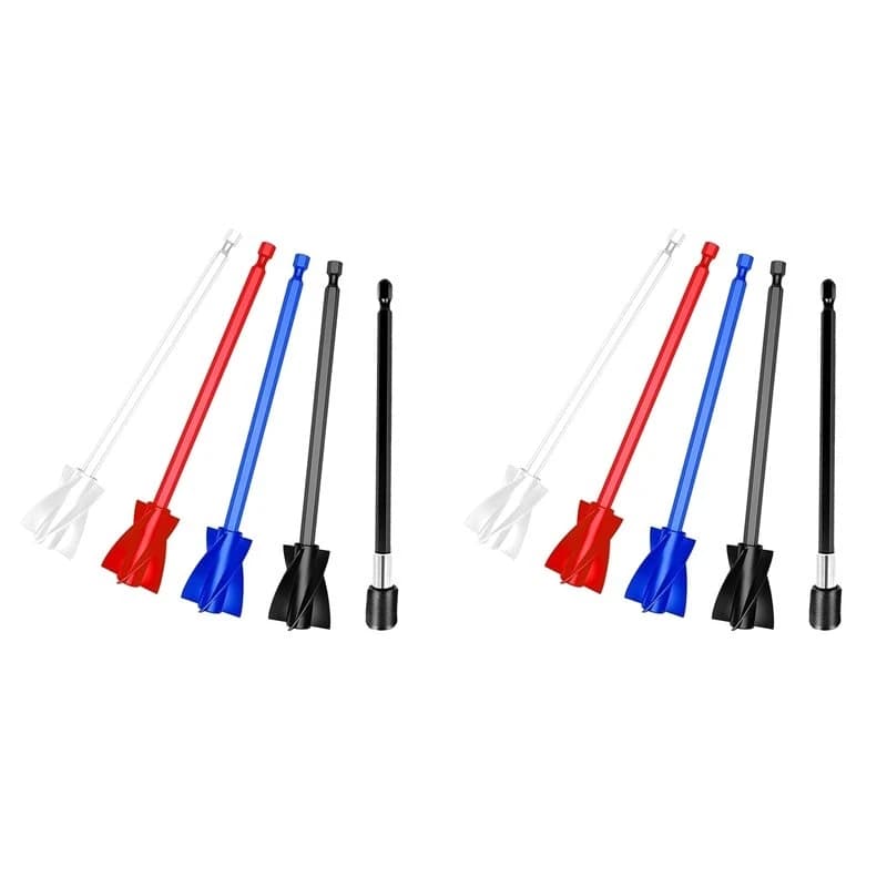A008 Pack Of 8 Reusable Paint Mixer, 1/4 Drill Epoxy Resin Mixing Paddle, Epoxy Resin Stirrer, Epoxy Stirrer Attachment