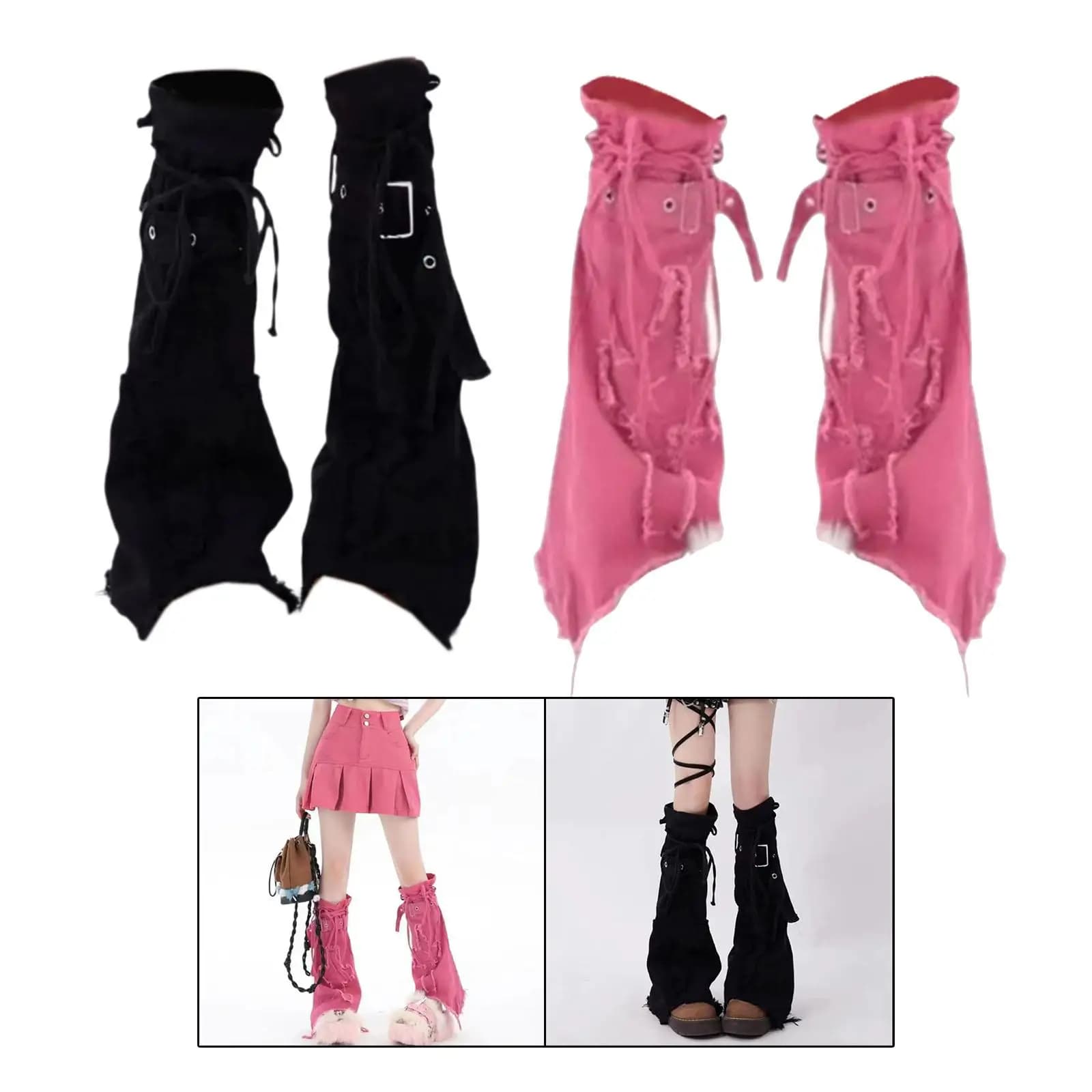 Scaldamuscoli Punk Y2K Calze per gambe alte per stivali carini per le donne per lo spettacolo di moda