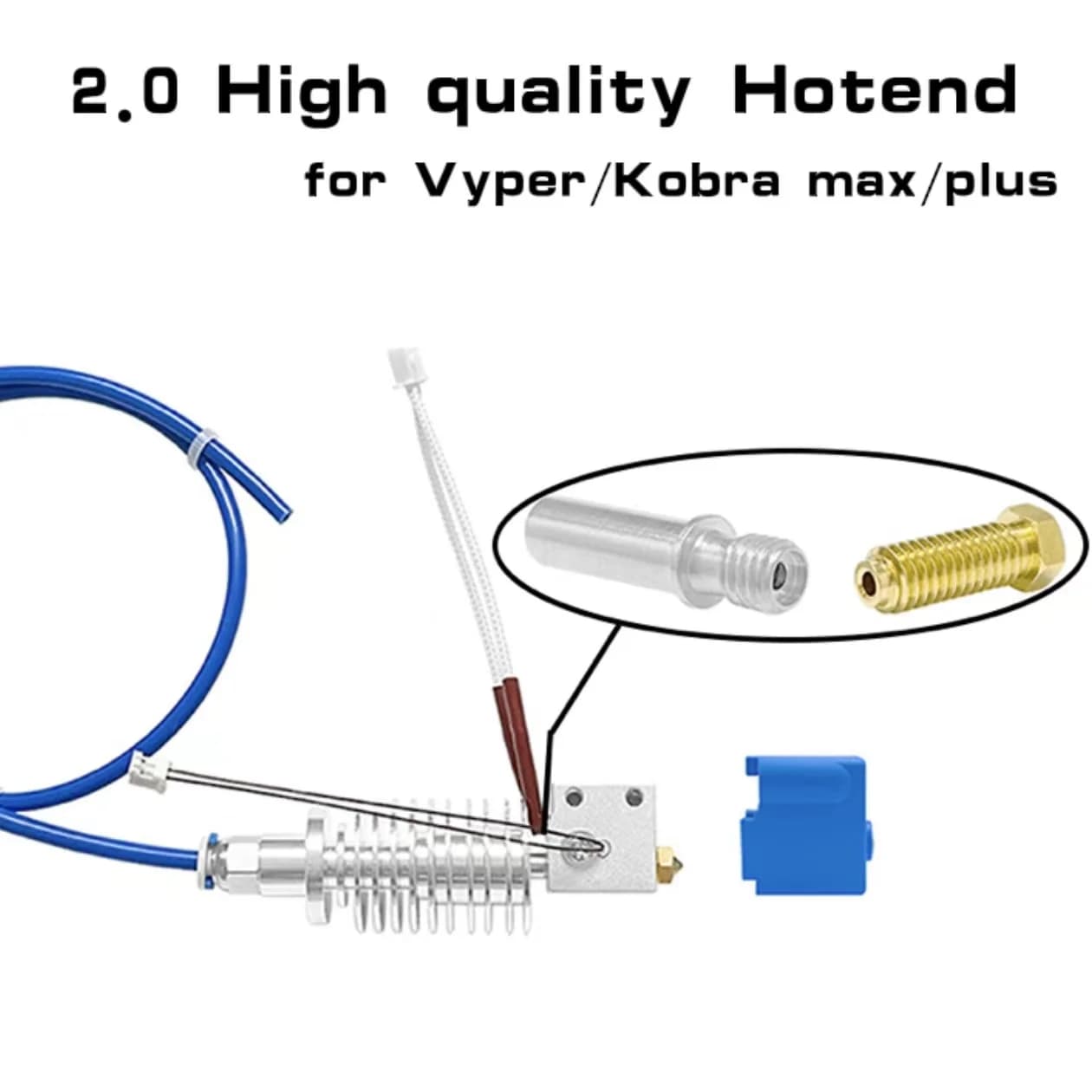 Vyper Hotend 24V nuovo NTC Hotend per ANYCUBIC Kobra Max Kobra Plus Vyper FDM stampante 3D 0.4mm per l'alimentazione dell'estrusore della stampante 3D