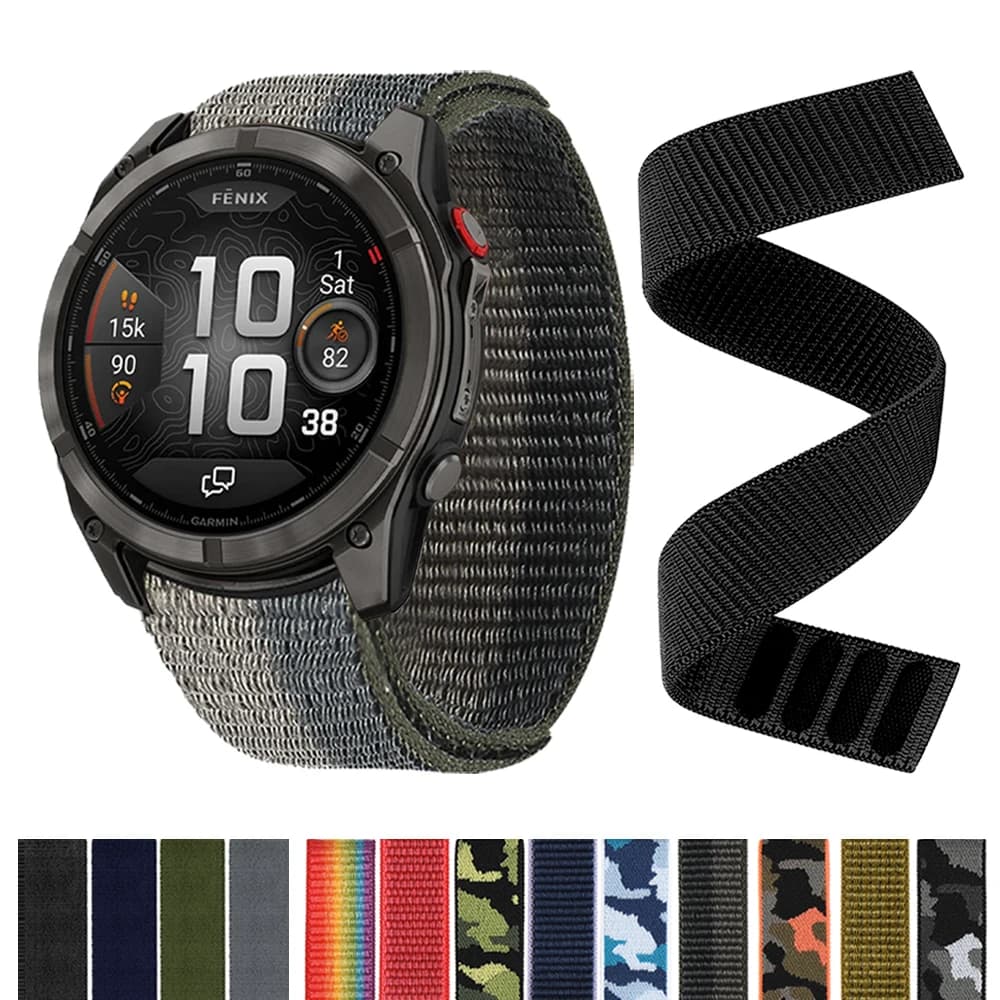 Cinturino in nylon QuickFit da 22mm 26mm per Garmin Fenix 8 Pro, 7X, 6 Pro, cinturino intrecciato per Garmin Tactix 8, Delta, Bravo/Enduro