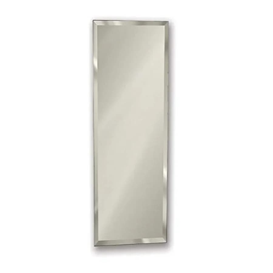 Recessed medicine cabinet for bathroom use, aluminum frame, silver finish, beveled mirror, 12in x 36in, 768P34WH