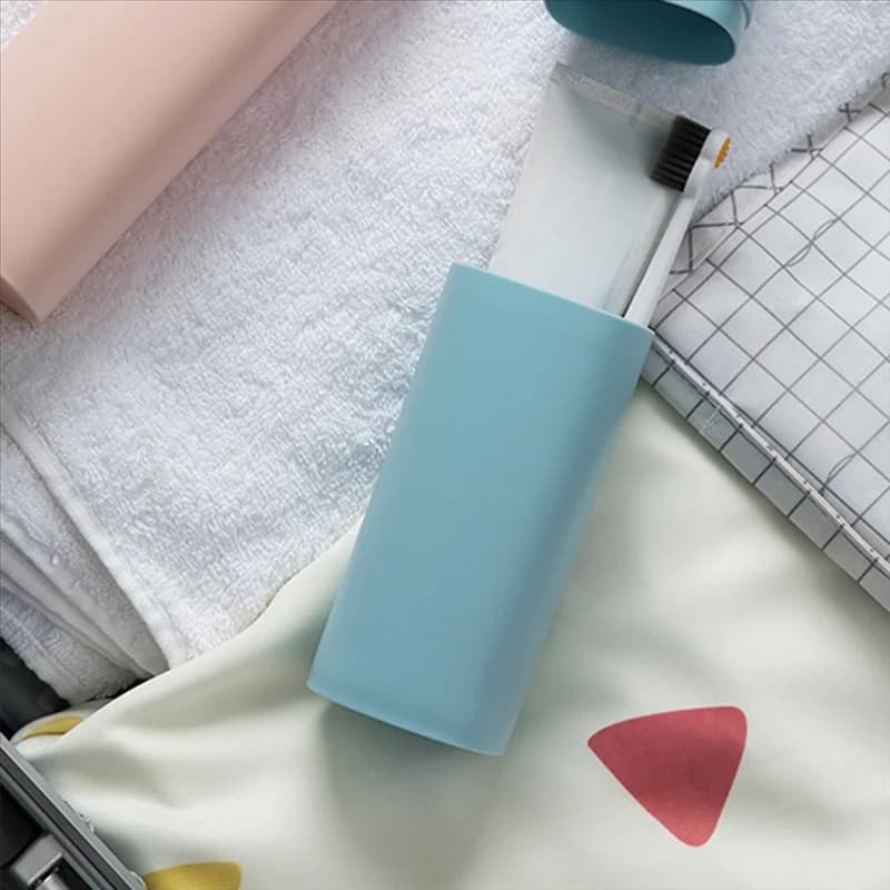 AAAF Scatola porta spazzolino portatile Tazza per spazzolino da viaggio Tazza per collutorio Contenitore per dentifricio Bagno