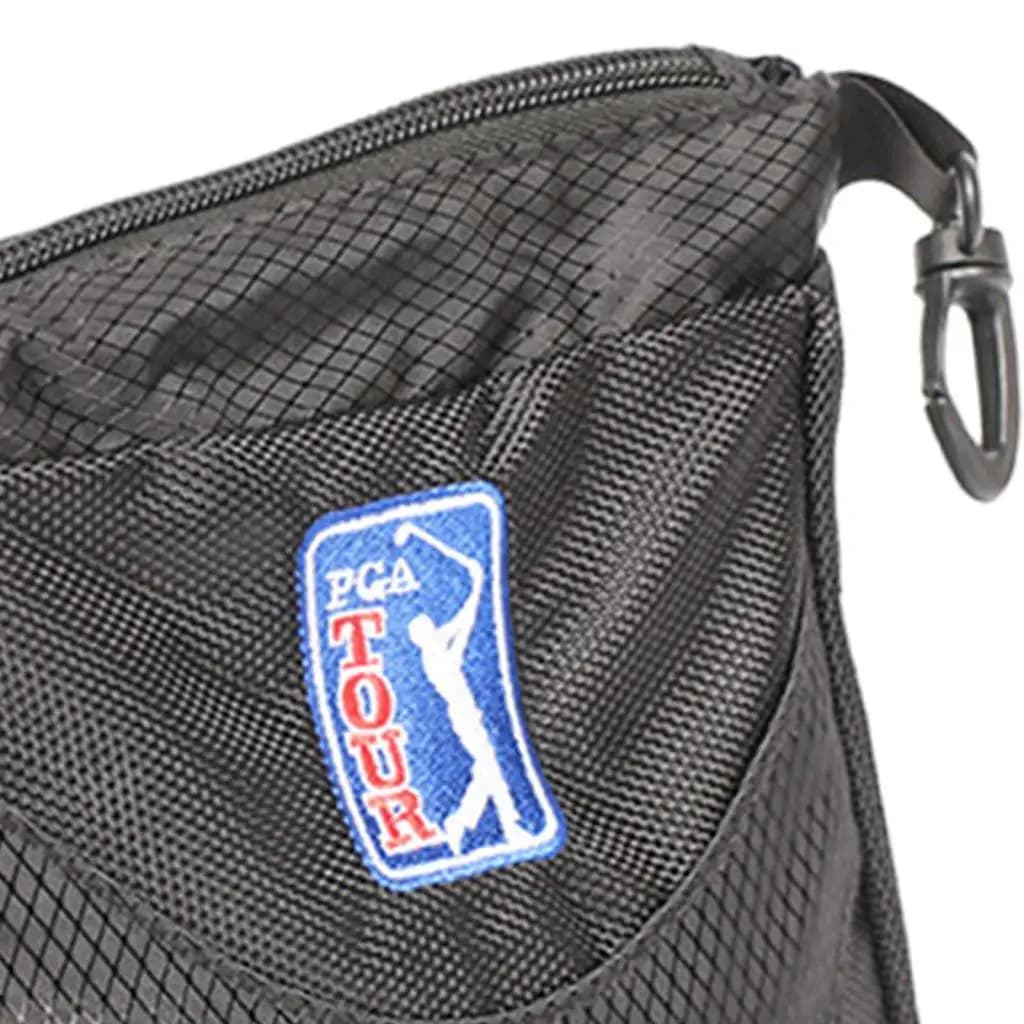 Borsa a rete per palline da golf con porta tee, leggera e portatile, organizer per la conservazione delle palline, per allenamento all'aperto