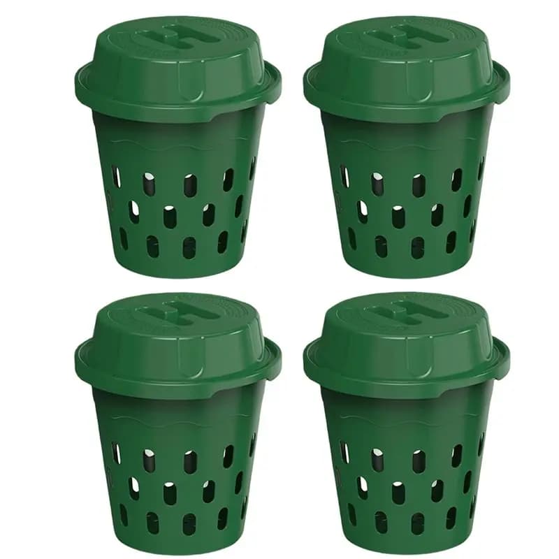Nuovo Composter per Vermicompostaggio (9.5X9.5X10.8 Pollici) per Aiuole e Uso Domestico - 4 Pezzi Composter per Vermi da Interrare Ideale per Giardini