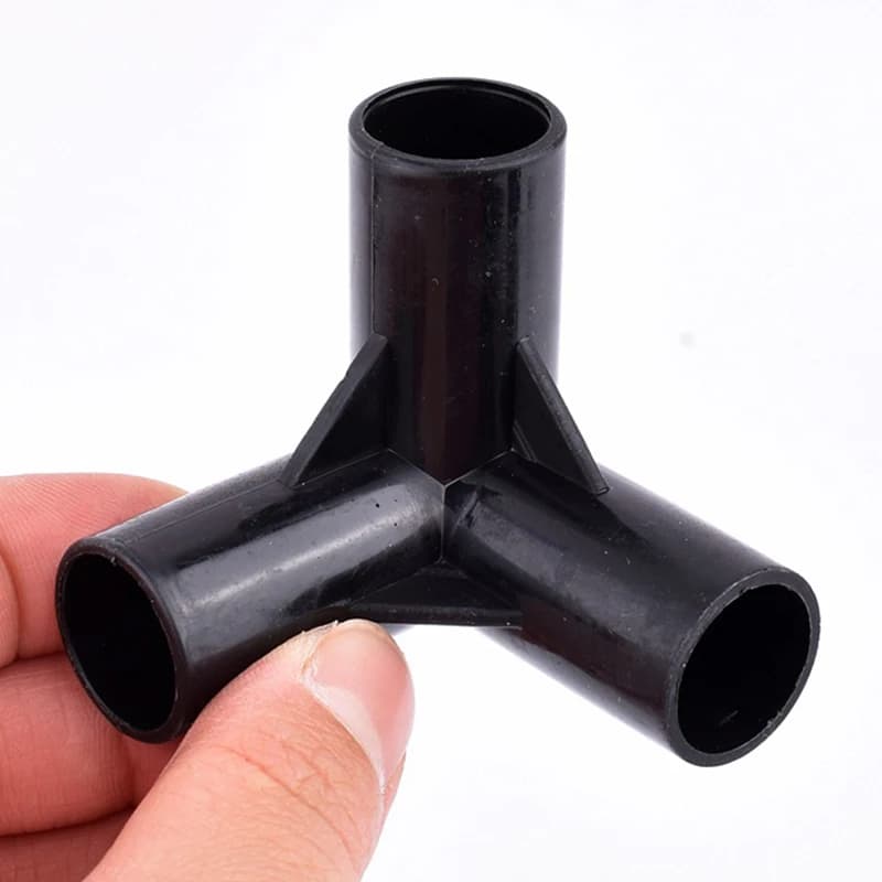2 ~ 10 Pz 8 ~ 19mm Nero PVC Tee Connettore Giardino Acqua Connettore Tenda Armadio Raccordi Fissi FAI DA TE Telaio Idroponico raccordi Comune