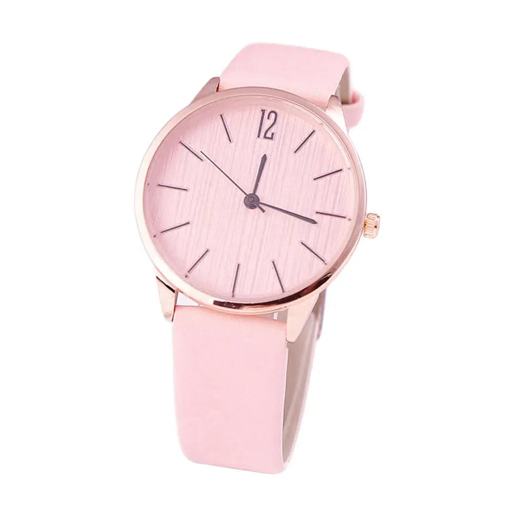 Orologio al quarzo in PU da donna, orologio da polso casual, cinturino traspirante ed elegante, orologio al quarzo alla moda per signore