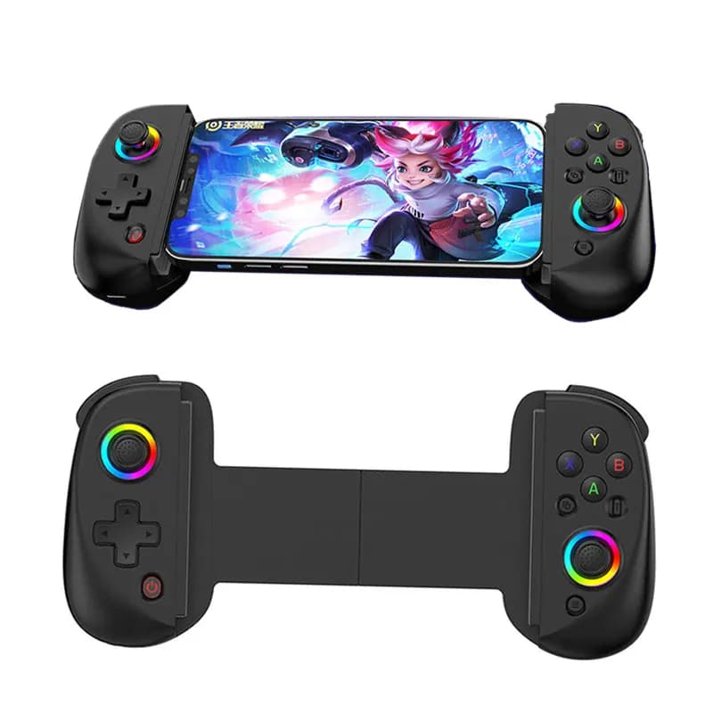 Gamepad controller Telescopic D8 Joystick Turbo with 6 Axis and Vibration gyroscope, Wireless Bluetooth 5.2 for Android, iOS, PS3, PS4, Switch, iPad