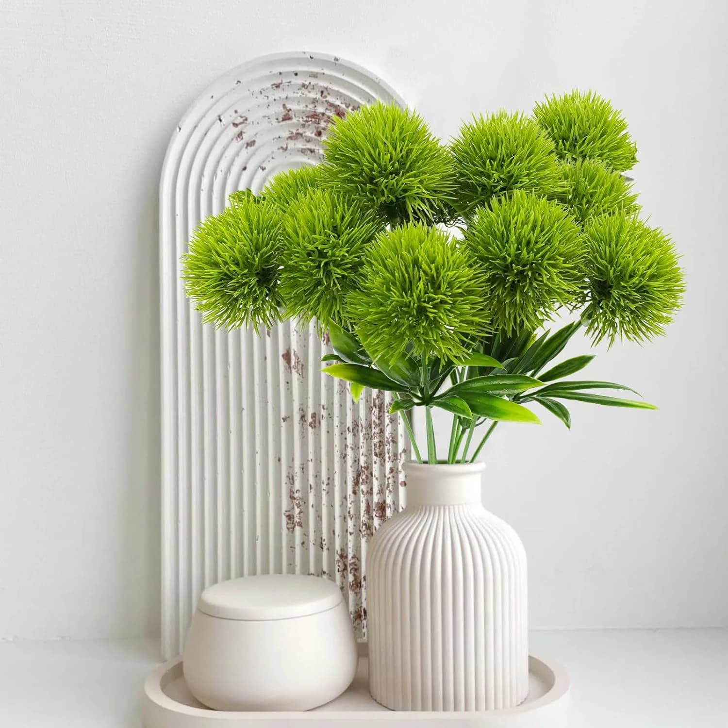 5/10 Pezzi di Piante Artificiali, Bouquet di Tarassconi per Vasi, Decorazioni per Casa e Tavolo, Fiori Finti per Matrimoni, Vaso Ornamentale, Regalo Fai-da-Te