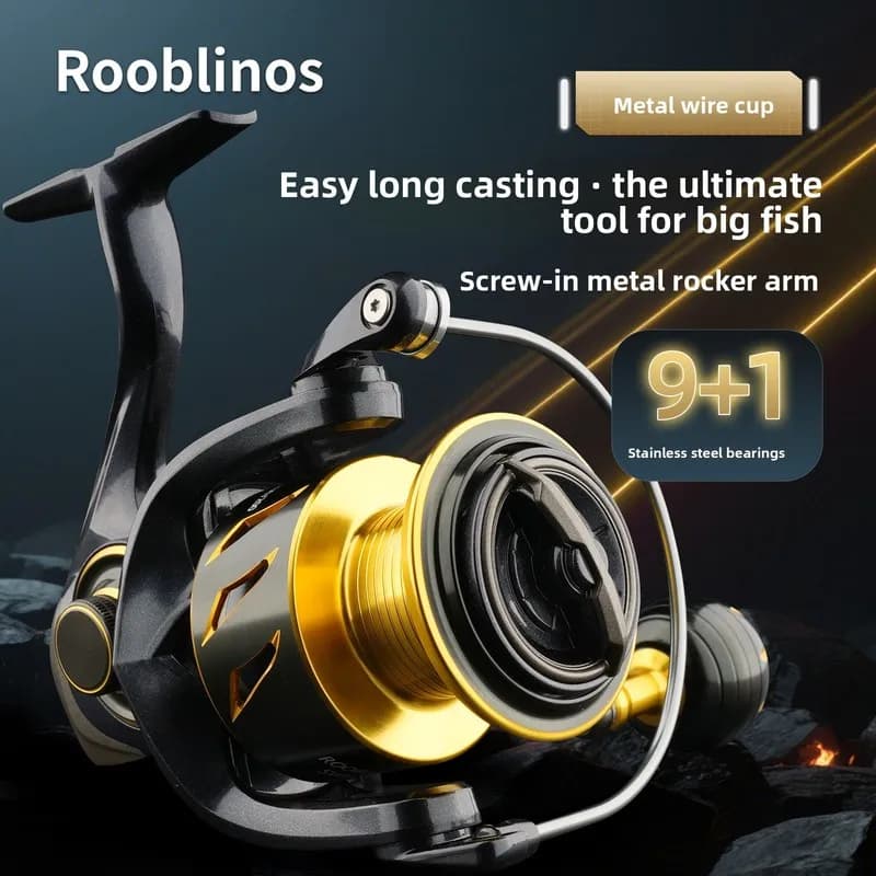 All Metal Spinning Fishing Reel Ultra Long Distance Casting Sea Fishing Rod Compatible Anchor Fishing Reel Professional Saltwate