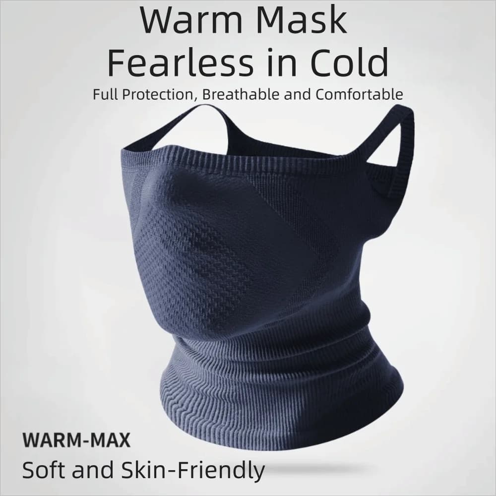 Stretch Elastic Neck Warmer Face Mask Knitted Jacquard Ear-Hanging Design Neck Cover Geometric Nylon Spandex Neck Gaiter