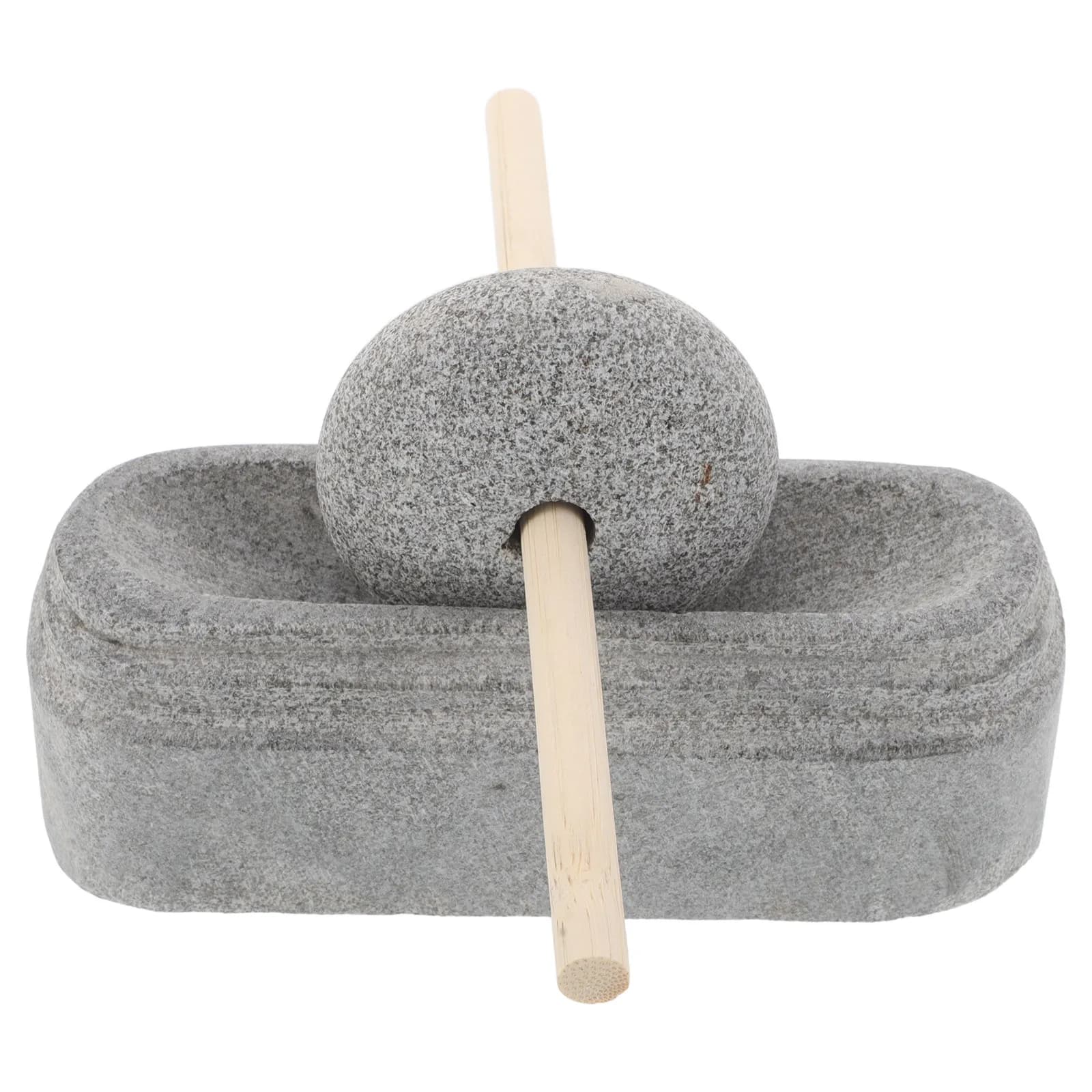 Set di Mortaio e Pestello in Pietra di Basalto Naturale, Utensile Manuale Resistente per Macinare Spezie, Erbe e Ingredienti Medicinali in Cucina