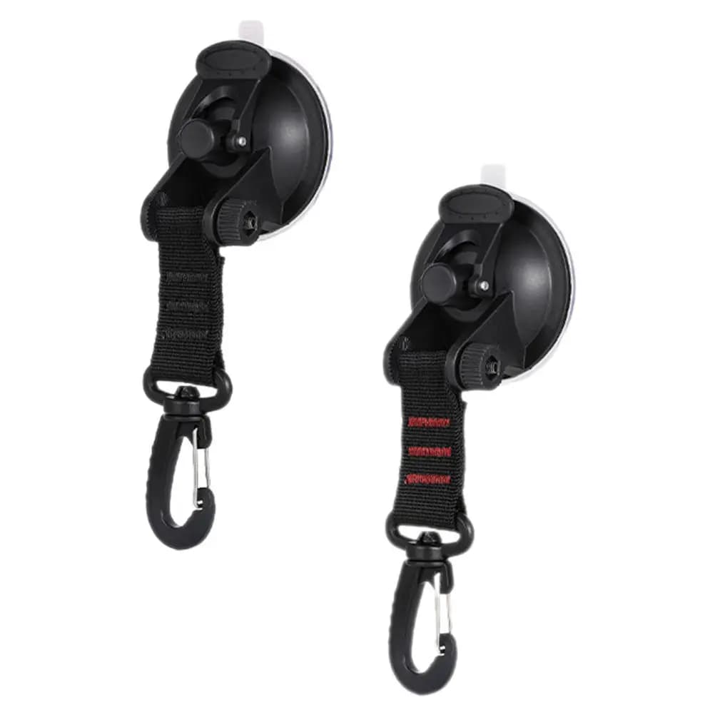 2 Pezzi Ganci a Ventosa Resistenti con Cinghia Robusta per Tende da Auto, Ganci a Vuoto Portatili da Parete, Ancoraggi Multiuso