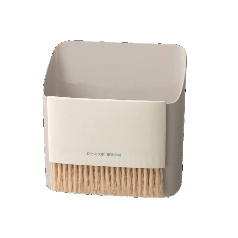 Kit di pulizia per organizer da scrivania con spazzola e vaschetta per la polvere Set di pattumiera da tavolo montabile a parete Accessori per la sala studio dell'home office