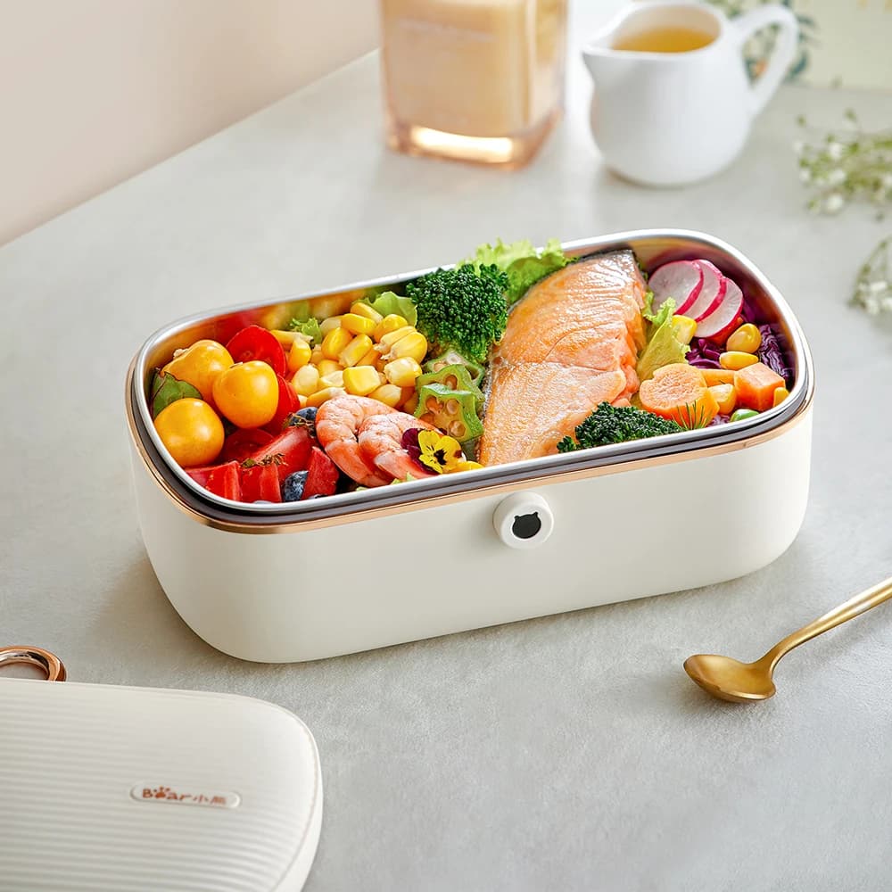 900ml Lunch Box Elettrico Mini Fornello di Riso Riscaldamento Senza Acqua Bento Box Riscaldamento a Temperatura Costante Contenitore Scaldavivande 220V