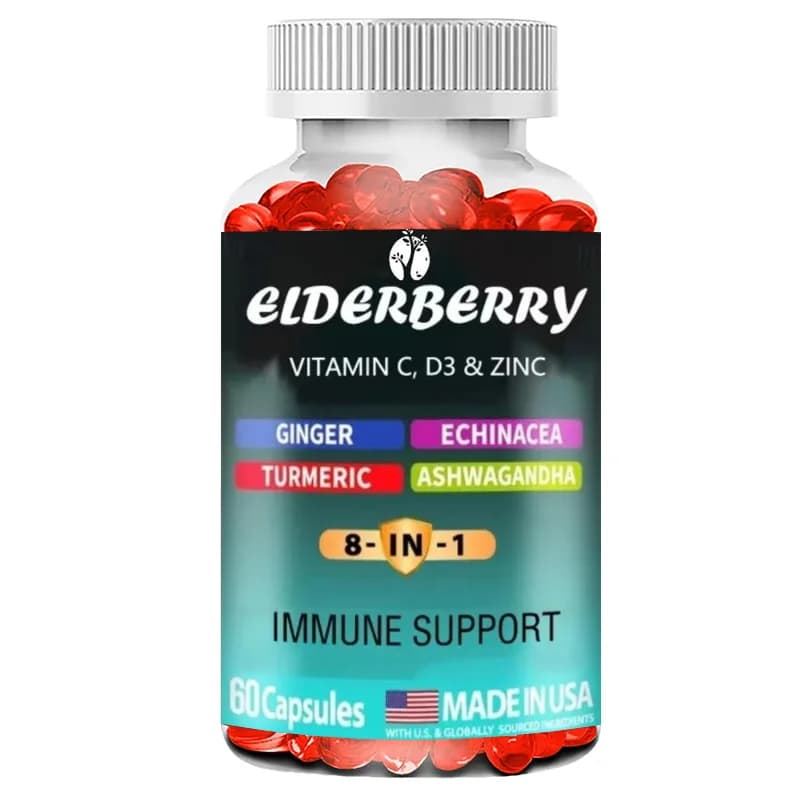 Immunite supplement to the Epigomer Formula 8-in-1, Containing Echinacea, Vitamin C, Zinc, Curcuma, Zenzero - 60 Capsules