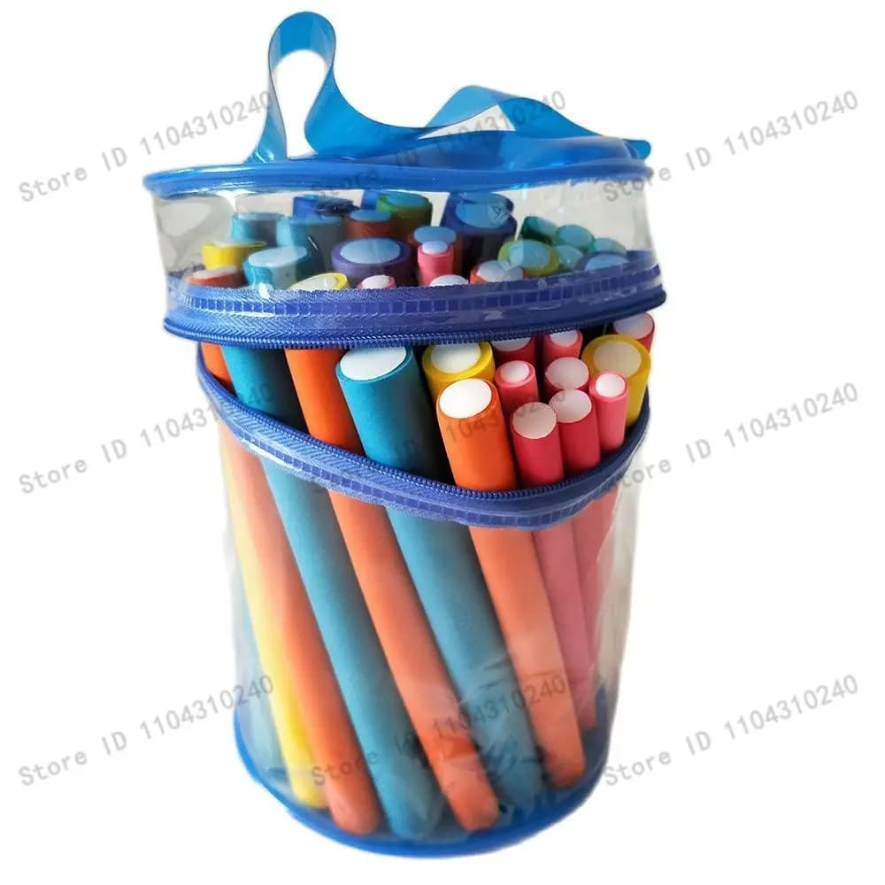 Set of 42 Pieces Bigodini Nuts for Hair, Heat-Free Curtain Tool, Fa-da- ♪