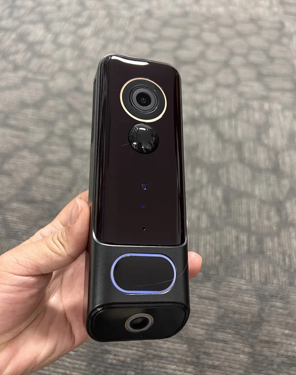 Videocitofono Wi-Fi 4MP CloudEdge APP con Doppia Lente, Telecamera Spioncino a Basso Consumo, Interfono Visivo