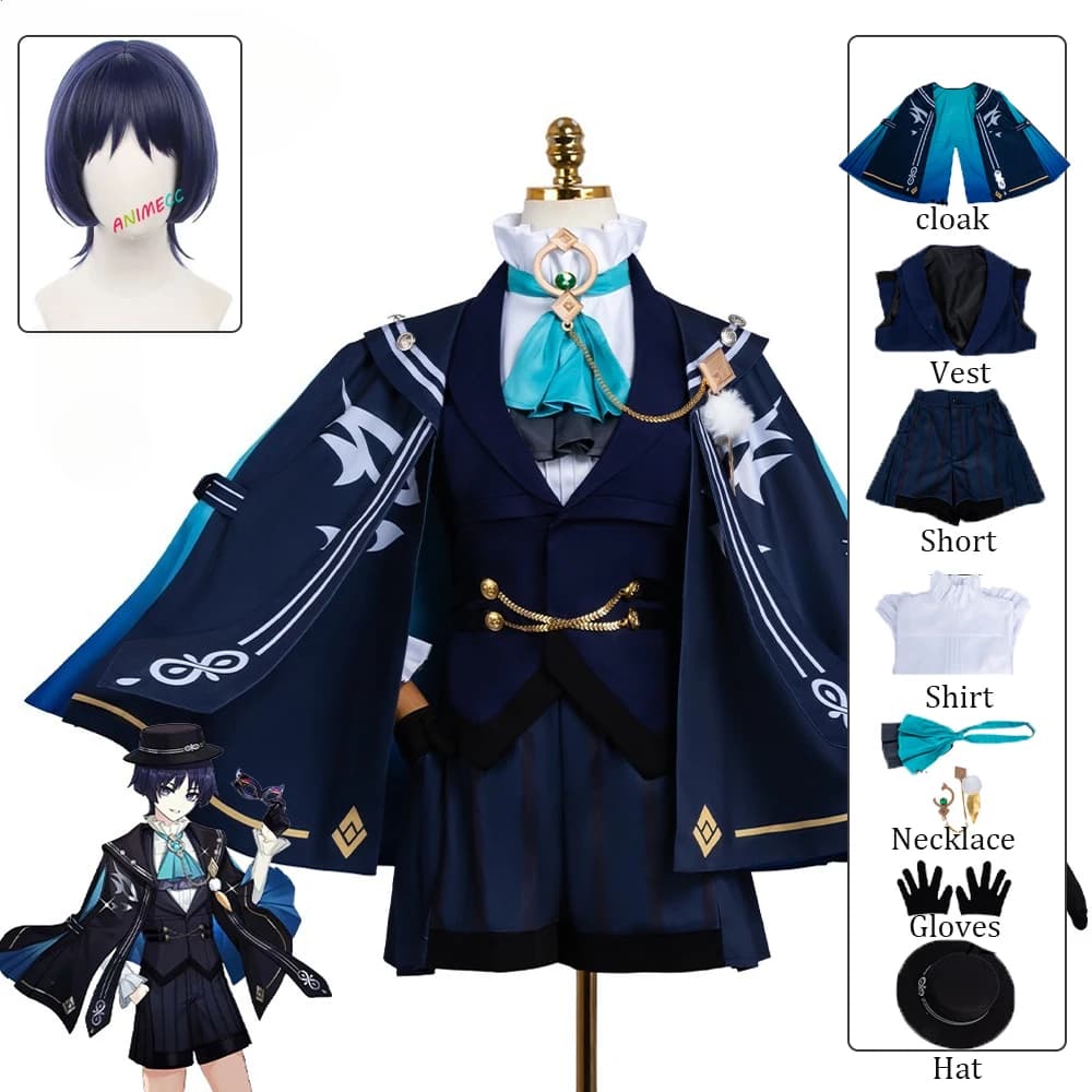 ANIMECC IN STOCK S-2XL Wanderer Cosplay Costume Game Genshin Impact Fes Scaramouche Sumeru Cosplay Halloween Outfits for Women