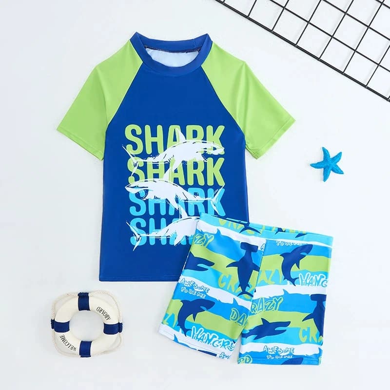 Two-piece swimsuit for kids 2026 with shorts, girls' swimsuit, beach summer bathing suit