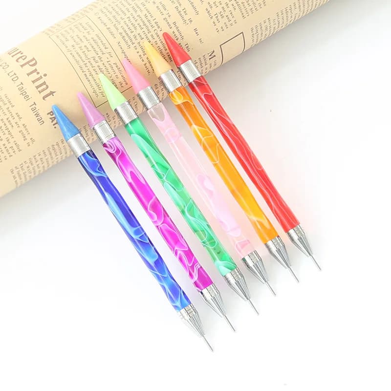 Doppia testa diamante pittura penna strumento accessori strass Picker cera diamante ricamo punto trapano penna Nail Art strumenti fai da te