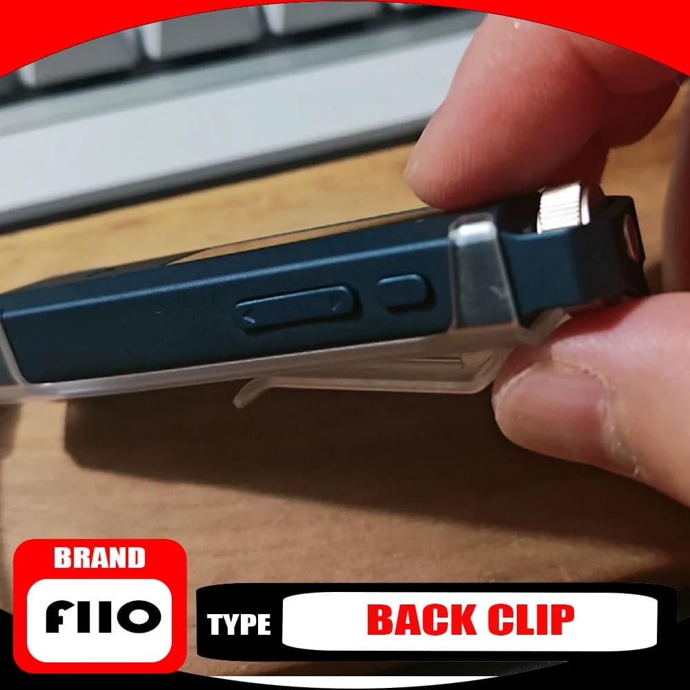 FiiO Snowy Night NEST-ECHO NANO TPU Mini Lettore Musicale Portatile MP3 Trasparente con Clip Posteriore Compatto Regalo