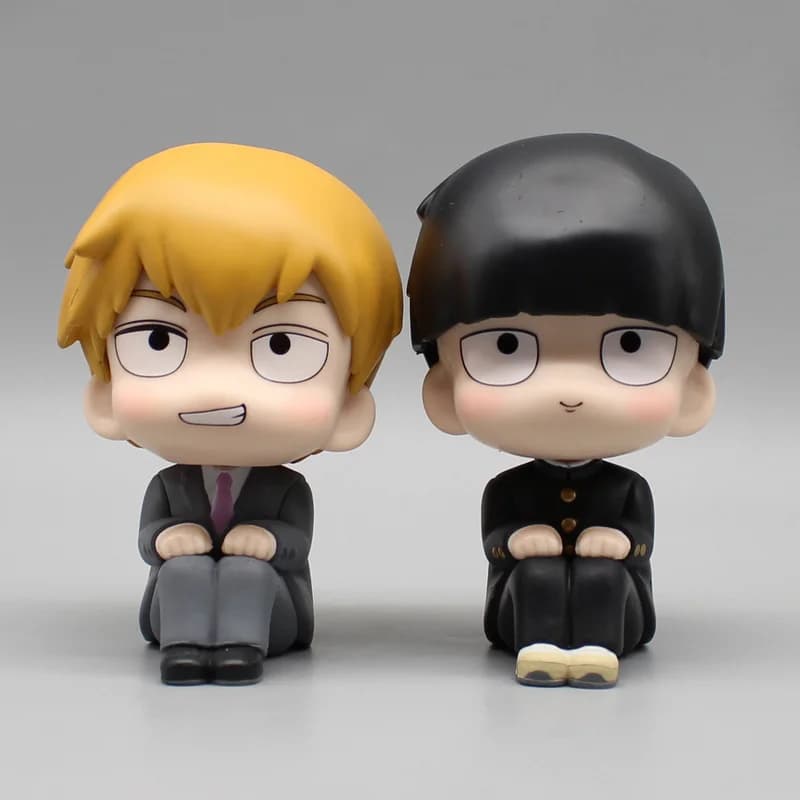 Mob Psycho 100 Anime Figure Gk Reigen Arataka Q Edition Kawaii Seduta Palmo Serie Modello Bambola Ornamenti Per Il Desktop Giocattolo Da Collezione