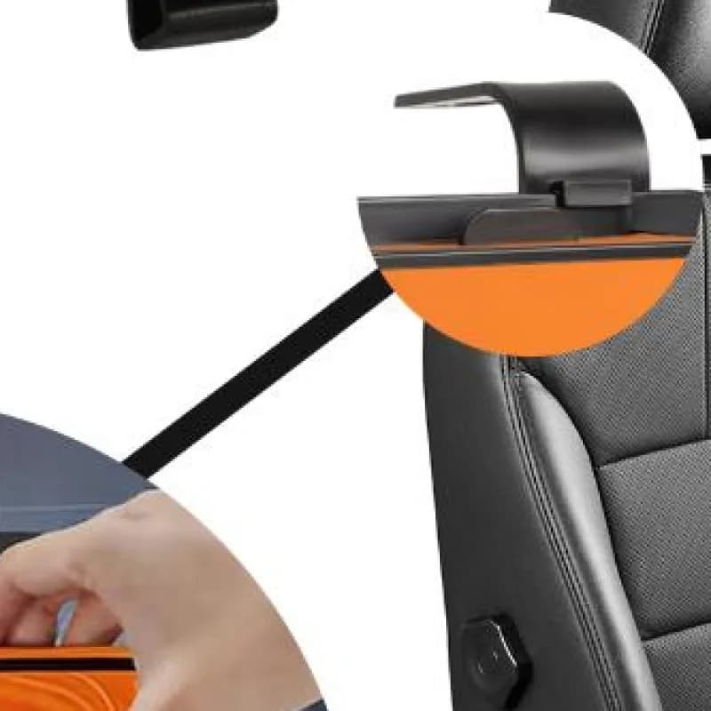 Organizer 4 in 1 per Poggiatesta Auto con Portaoggetti, Portabicchieri e Gancio Appendibile, Multifunzionale per Viaggi e Pendolarismo