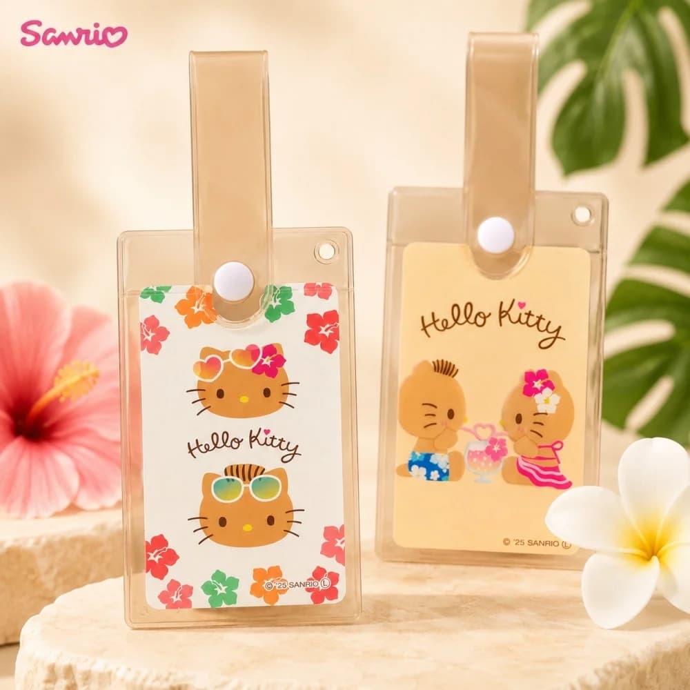 Autentico Porta Carte Trasparente Sanrio Hello Kitty, Simpatico Porta Badge con Gattino, per Tessere Autobus, Pass Lavoro, Viaggi, Regalo per Ragazze