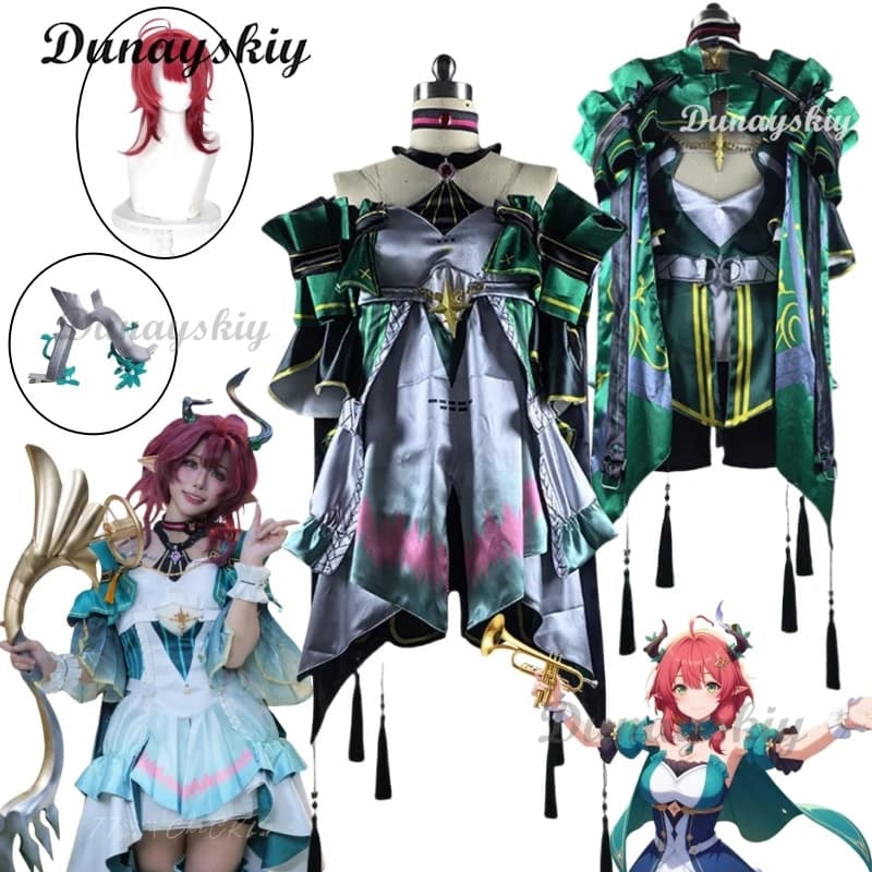 Xia Kong Gioco Cosplay Wuthering Waves Costume Parrucca Abito Vestito Festa di Halloween Donna Ragazza Orecchini Puntelli Accessori per capelli