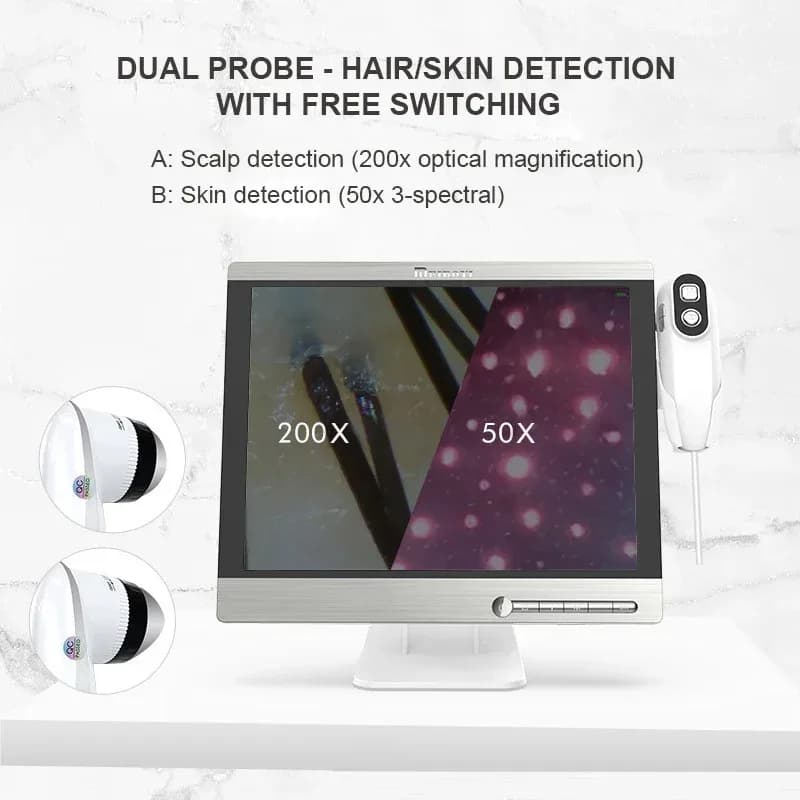 15 pollici HD Professionale Rilevatore di Follicoli Capillari Analizzatore Digitale della Pelle Microscopio Strumento Tester del